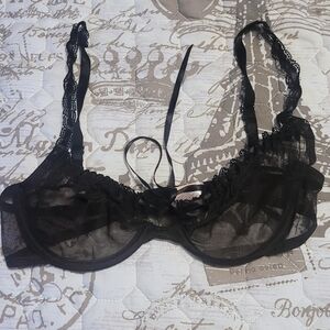 Victoria's Secret Black Sheer Lace Bra